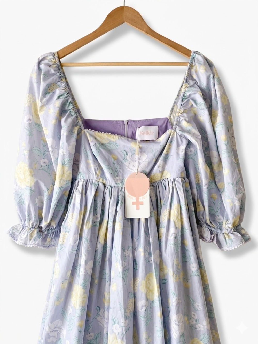 Selkie The Puff Dress With Lace Claudia Print Size 6 - Picture 11 of 12